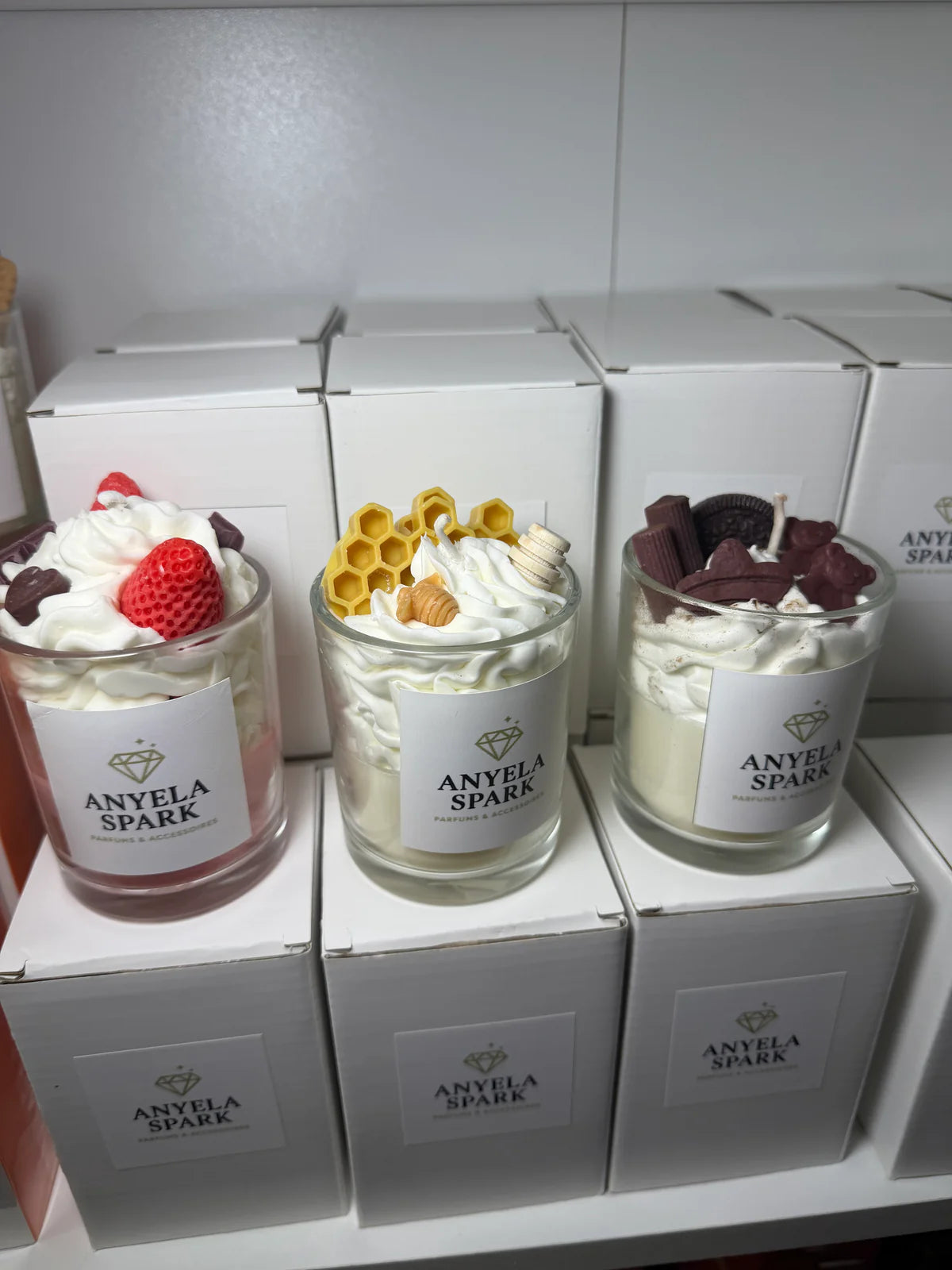 Lot de 3 Bougies Gourmandes – Fait main +1 offert| Déco & parfumées