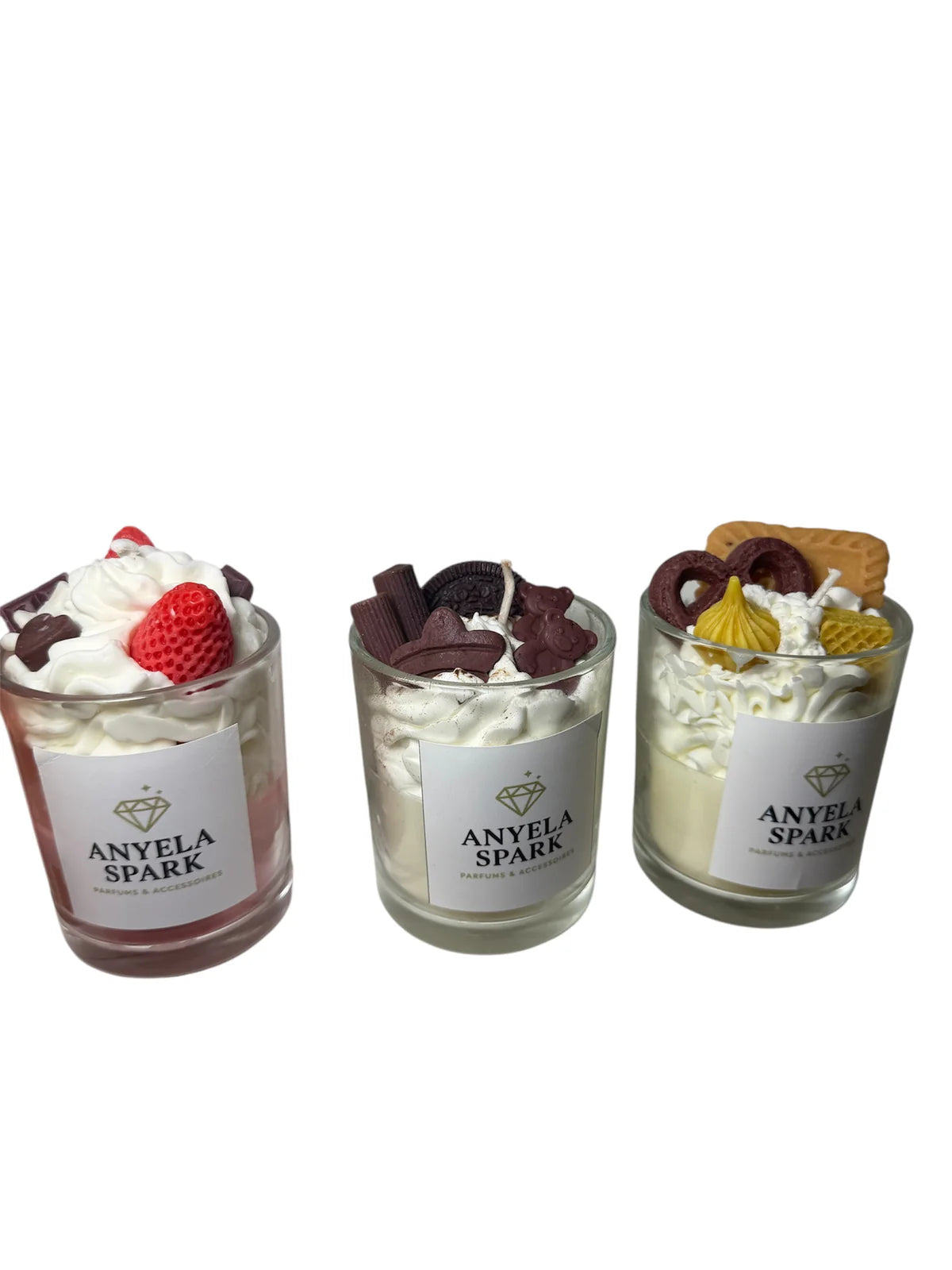 Lot de 3 Bougies Gourmandes – Fait main +1 offert| Déco & parfumées