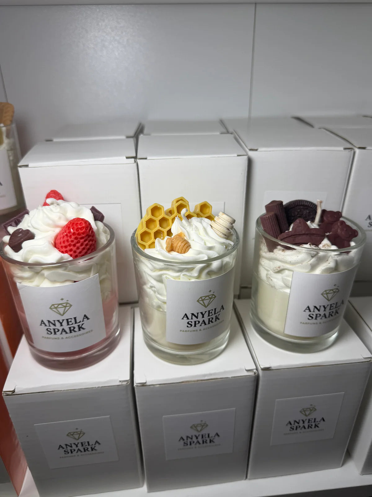 Lot de 3 Bougies Gourmandes – Fait main +1 offert| Déco & parfumées