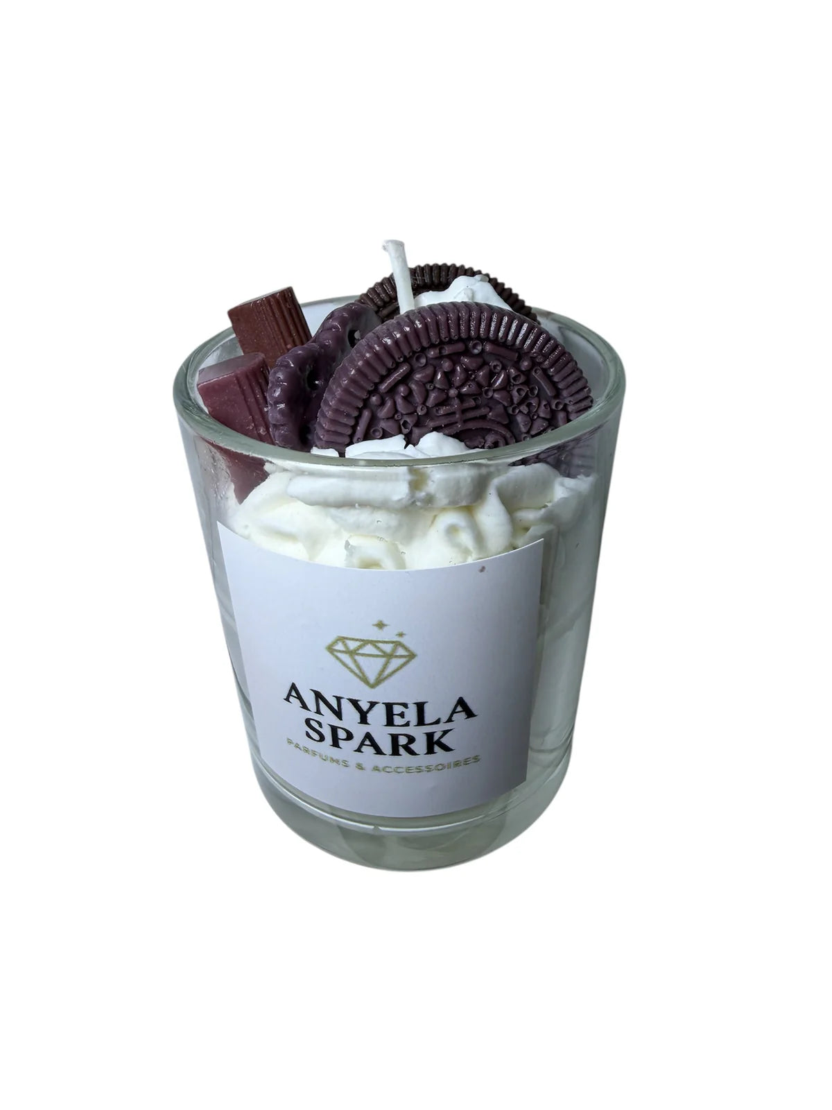 Bougie Gourmande Oreo & Crème – Fait main | Parfum sucré