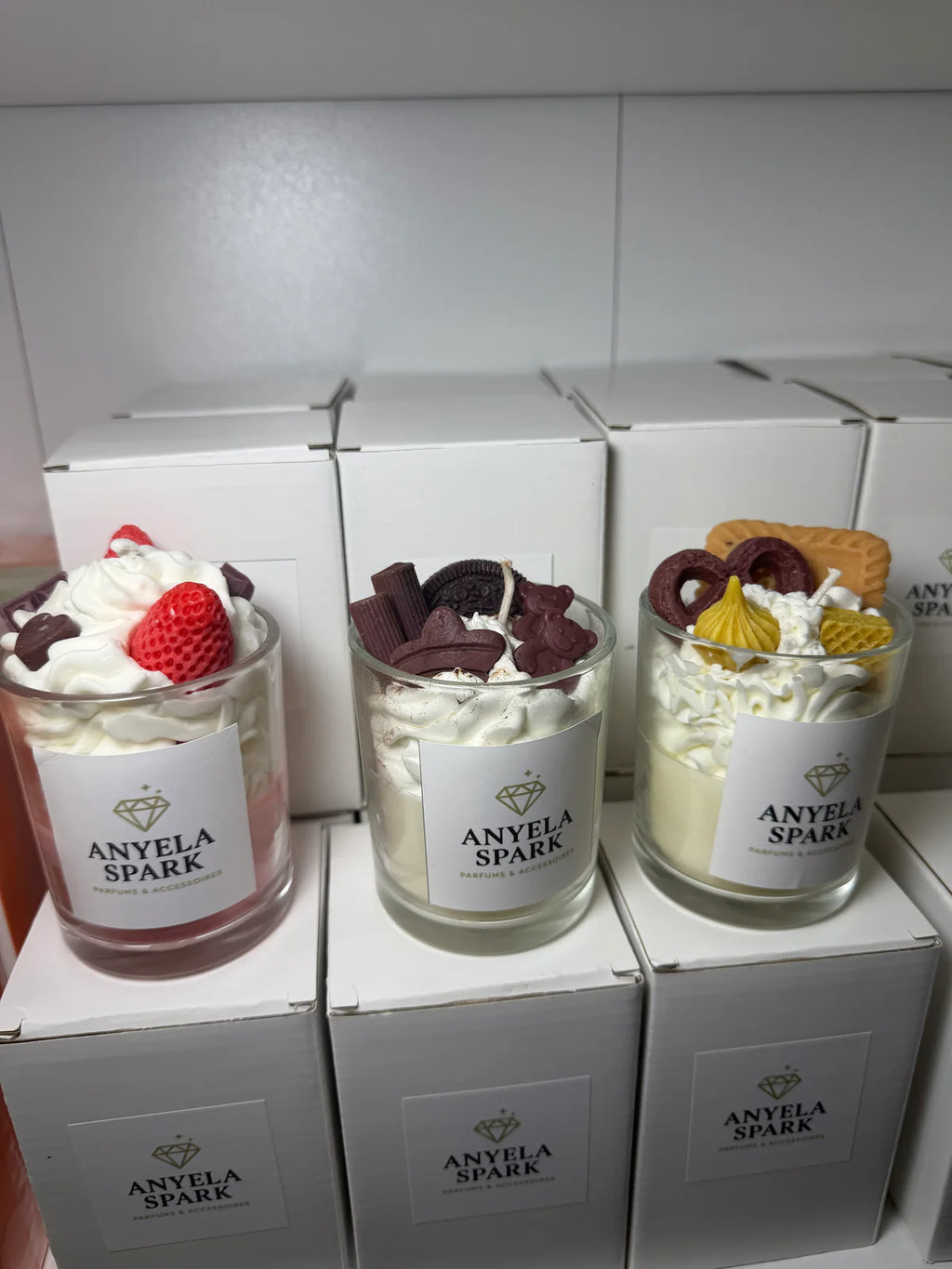 Lot de 3 Bougies Gourmandes – Fait main +1 offert| Déco & parfumées
