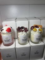 Lot de 3 Bougies Gourmandes – Fait main +1 offert| Déco & parfumées